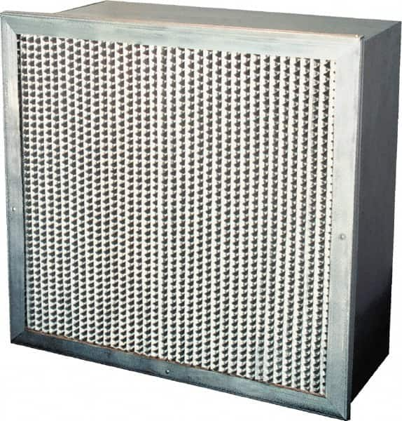 PrecisionAire - 24" Noml Height x 24" Noml Width x 12" Noml Depth, 65% Capture Efficiency, Rigid Box Air Filter - MERV 11, Synthetic Polypropylene, Integrated Corrosion-Resistant Steel Frame, 2,000 CFM, For Precisionaire Type 9 Holding Frame - Americas Tooling