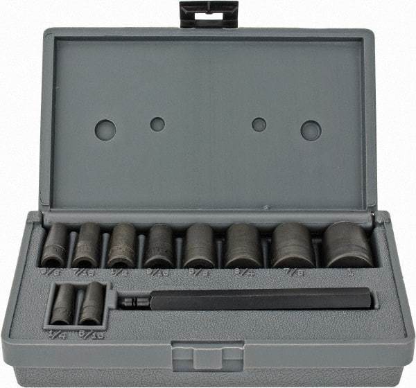 Lang - 11 Piece, 1/4 to 1", Hollow Punch Set - Americas Tooling