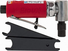 Sioux Tools - 1/4" Collet, Angle Handle, Straight Air Die Grinder - 20,000 RPM, Front Exhaust, 16 CFM, 0.3 hp, 6.21 bar, 1/4 NPT - Americas Tooling