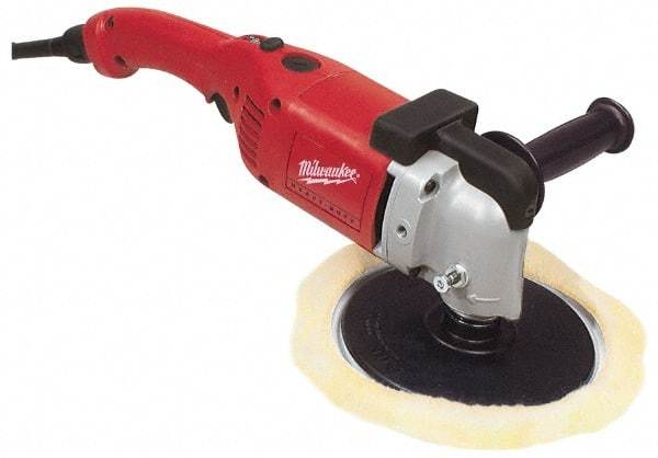 Milwaukee Tool - 7" Pad Diam, 2,800 RPM, Handheld Electric Polisher - 5/8-11" Spindle Thread, 11 Amps, 120 Volts - Americas Tooling