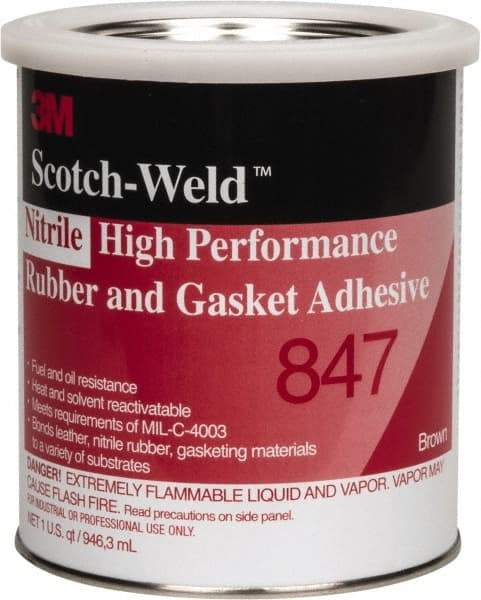 3M - 32 oz Can Brown Butyl Rubber Gasket Sealant - 300°F Max Operating Temp, Series 847 - Americas Tooling