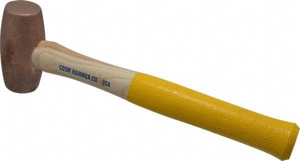 Cook Hammer - 3 Lb Head Nonsparking Mallet - 16" OAL, Wood Handle - Americas Tooling