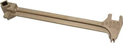 Ampco - 15" Long Aluminum Bronze Drum Plug Wrench - For Use with 22 Different Bungs, Nonsparking - Americas Tooling