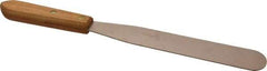 Ampco - 1-1/2" Wide Nickel Copper Spatula - Stiff, Wood Handle, 14" OAL - Americas Tooling