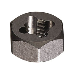 Vermont Tap & Die - 7/16-14 UNC Thread, 7/8" Hex, Right Hand Thread, Hex Rethreading Die - Carbon Steel, 7/16" Thick, Series 280 - Exact Industrial Supply