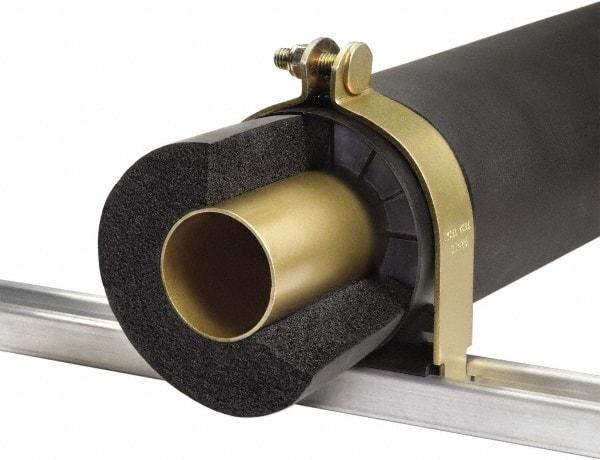 Klo-Shure - 3/4" Pipe, Zinc Plated Steel Strut Mount Insulation Coupling - Trivalent Zinc & Yellow - Americas Tooling