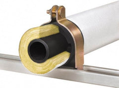 Klo-Shure - 1-1/2" Pipe, Zinc Plated Steel Strut Mount Insulation Coupling - Trivalent Zinc & Yellow - Americas Tooling