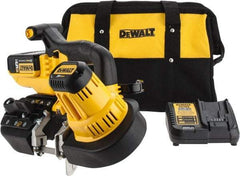 DeWALT - 20 Volt, 32-7/8" Blade, 740 SFPM Cordless Portable Bandsaw - 2-1/2" (Round) & 2-1/2 x 2-1/2" (Rectangle) Cutting Capacity, Lithium-Ion Battery Included - Americas Tooling