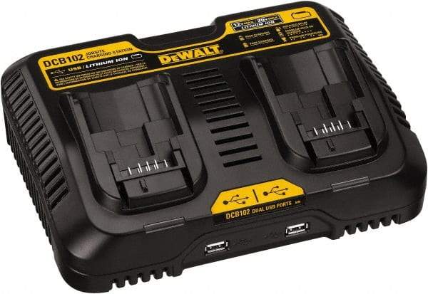 DeWALT - 12 & 20 Volt, 2 Battery Lithium-Ion Power Tool Charger - 1 hr & 30 min to Charge, 12/20 Volt Max Batteries Power Source, Batteries Included - Americas Tooling