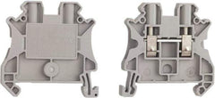 Schneider Electric - 1 Pole, 1,000 Volt, 41 Amp, -40 to 266°F, DIN Rail Mount, Polyamide Passthrough Terminal Block - 2 Contacts, 26 to 10 AWG Compatibility, 47-1/2mm High - Americas Tooling