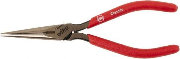 Wiha - 160mm OAL, 2" Jaw Length, Long Nose Side Cutting Pliers - Soft Cushion Handles - Americas Tooling