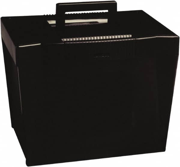 Pendaflex - 1 Compartment, 13-1/2" Wide x 10-7/8" High x 10-1/4" Deep, Portable Storage Box - Plastic, Black - Americas Tooling