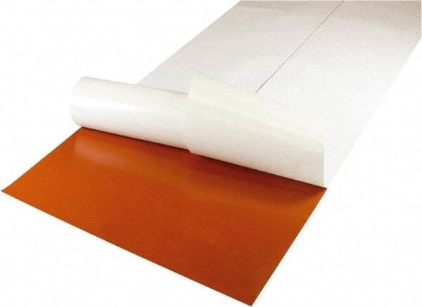 Value Collection - 36" Long, 12" Wide, 1/8" Thick, Silicone Rubber Foam Sheet - 50 to 60 Durometer, Red, -60 to 400°F, 550 psi Tensile Strength, Adhesive Backing - Americas Tooling