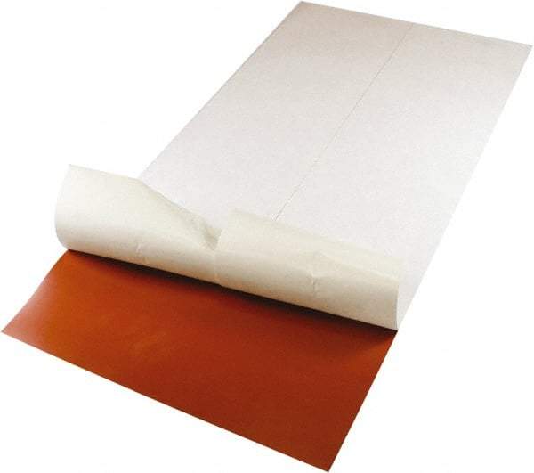 Value Collection - 24" Long, 12" Wide, 1/2" Thick, Silicone Rubber Foam Sheet - 35 to 45 Durometer, Red, -60 to 400°F, 550 psi Tensile Strength, Adhesive Backing - Americas Tooling