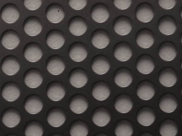 Value Collection - 36 x 40 x 0.06" Perforated Carbon Steel Sheet - 1/2" Staggered Round Holes, 11/16" Hole Spacing - Americas Tooling