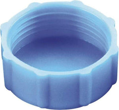 Caplugs - Round Head, Threaded Cap - 17/64" Long, High-Density Polyethylene, Blue - Americas Tooling