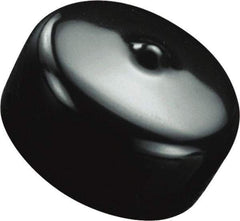 Caplugs - 0.08" ID, Flexible, Round Head Masking Cap - 0.14" OD, 5/8" Long, Vinyl, Black - Americas Tooling