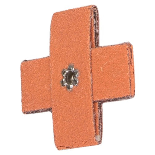 2″ × 2″ × 3/4″ Cross Pad 8-Ply 80 Grit 8-32 Eyelet Ceramic Alumina - Americas Tooling