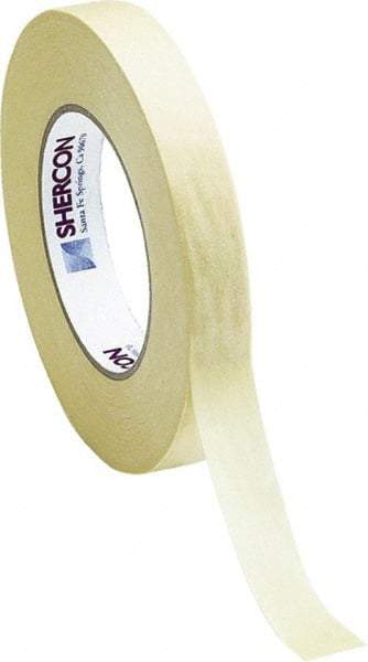 Caplugs - 1/2" Wide x 60 Yd Long Off-White Crepe Paper High Temperature Masking Tape - Series KD110500, 7.5 mil Thick - Americas Tooling