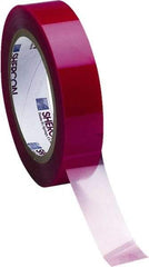 Caplugs - 9/16" Wide x 72 Yd Long Red Polyester Film High Temperature Masking Tape - Series PC11-0562, 3.5 mil Thick - Americas Tooling