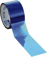 Caplugs - 3/8" Wide x 72 Yd Long Blue Polyester Film High Temperature Masking Tape - Series PC900375, 3 mil Thick - Americas Tooling