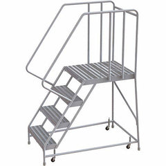 TRI-ARC - Rolling & Wall Mounted Ladders & Platforms Type: Rolling Warehouse Ladder Style: Rolling Safety Ladder - Americas Tooling