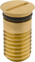 Jergens - 1 Piece M12x1.75 Vise Chip Plug - Brass, 30" Long, 14.5mm Wide - Americas Tooling