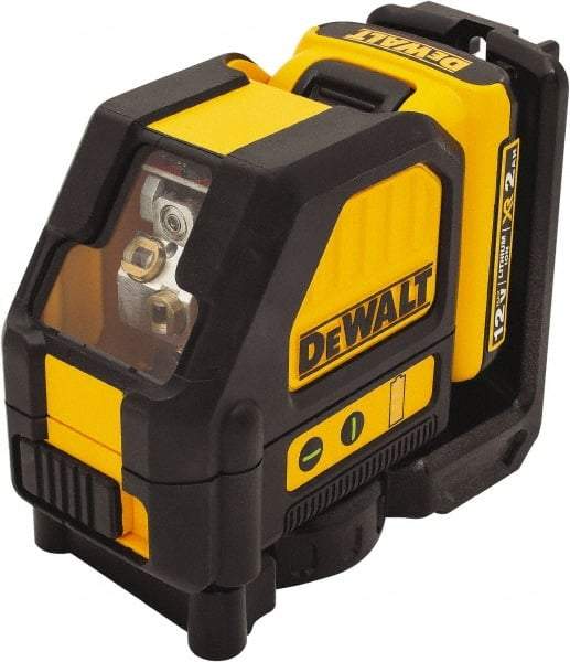 DeWALT - 2 Beam 165' Max Range Self Leveling Cross Line Laser - Green Beam, 1/8" at 30' Accuracy, 17-3/4" Long x 13" Wide x 6-1/8" High, Battery Included - Americas Tooling