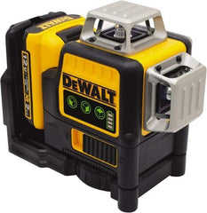 DeWALT - 3 Beam 165' Max Range Self Leveling Line Laser - Green Beam, 1/8" at 30' Accuracy, 17-3/4" Long x 13" Wide x 6-1/8" High, Battery Included - Americas Tooling