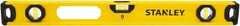 Stanley - Magnetic 24" Long 3 Vial I-Beam Level - Aluminum, Yellow, 1 Level & 2 Plumb Vials - Americas Tooling