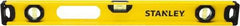 Stanley - 24" Long 3 Vial I-Beam Level - Aluminum, Yellow, 1 Level & 2 Plumb Vials - Americas Tooling