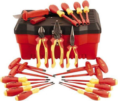 Wiha - 22 Piece Insulated Pliers, Slim Screwdrivers, Nut Driver & T-Handle Hand Tool Set - Comes in Box - Americas Tooling