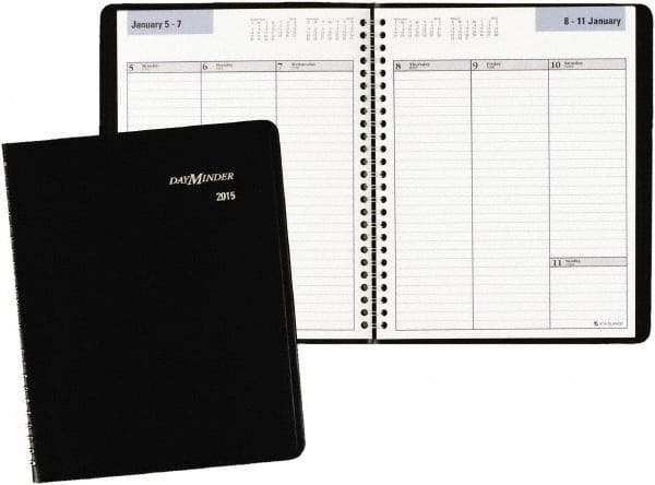 DayMinder - 26 Sheet, 6-7/8 x 8-3/4", Weekly Planner - Black - Americas Tooling