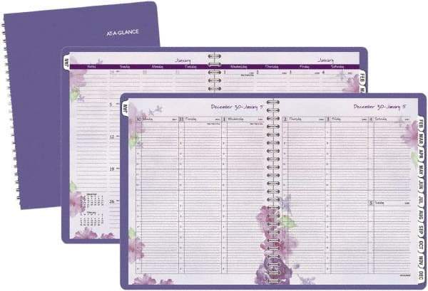 AT-A-GLANCE - 312 Sheet, 8-1/2 x 11", Weekly/Monthly Planner - Purple - Americas Tooling