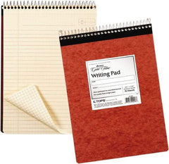 AMPAD - 70 Sheet, 6-7/8 x 8-3/4", Legal/Wide (Style) Wire Bound Notebook - Red - Americas Tooling