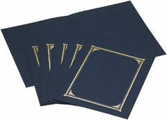 Geographic - 6 Piece Navy Blue Document Holders-Certificate/Document - 9-3/4" High x 12-1/2" Wide - Americas Tooling