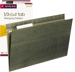 SMEAD - 9-1/4 x 14-1/2", Legal, Standard Green, Hanging File Folder - 11 Point Stock, 1/3 Tab Cut Location - Americas Tooling