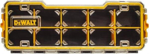 DeWALT - 6-1/2" Wide x 2-7/8" High x 17-3/8" Deep, Small Parts Compartment Box - Plastic Frame, 10 Compartments, 2-7/8" High Bin - Americas Tooling