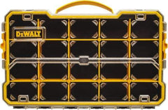 DeWALT - 11" Wide x 2-7/8" High x 17-3/8" Deep, Small Parts Compartment Box - Plastic Frame, 20 Compartments, 2-7/8" High Bin - Americas Tooling