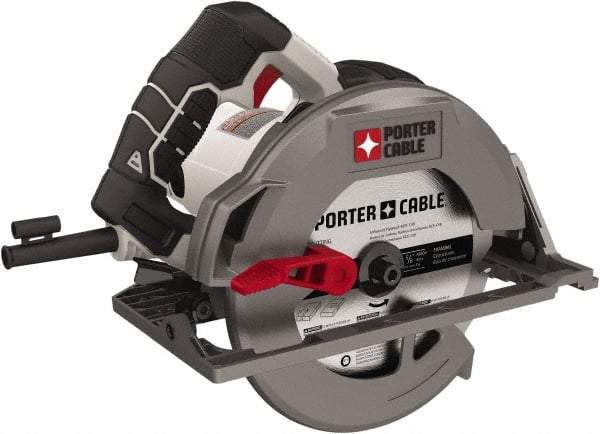 Porter-Cable - 15 Amps, 7-1/4" Blade Diam, 5,500 RPM, Electric Circular Saw - 120 Volts, 8' Cord Length, 5/8" Arbor Hole, Right Blade - Americas Tooling