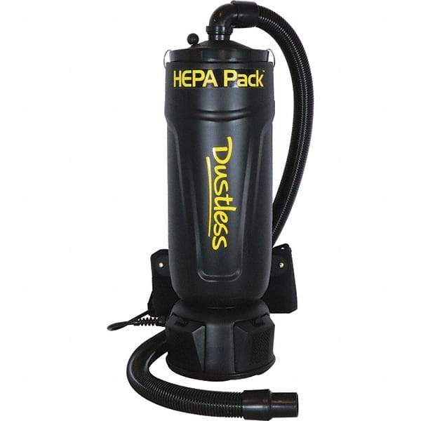 Dustless Technologies - 2.5 Gal, Polyethylene Tank, Dry, HEPA Backpack Vacuum - 11.6 Amps - Americas Tooling