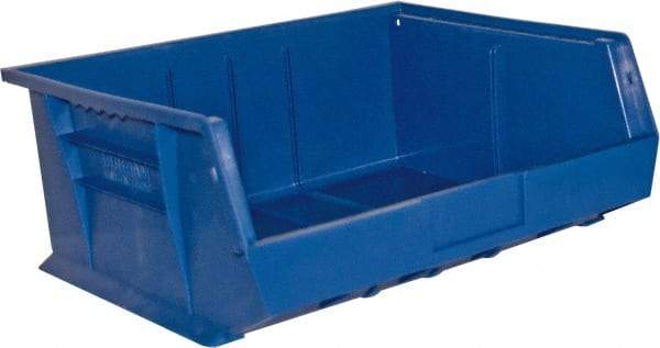 Durham - 14-5/8" Deep, Blue Plastic Hang and Stack Bins - 7" High x 16-3/4" Wide x 14-5/8" Long - Americas Tooling