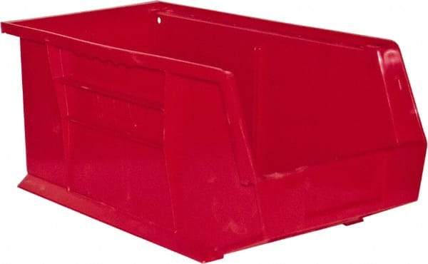 Durham - 14-5/8" Deep, Red Plastic Hang and Stack Bins - 7" High x 8-1/4" Wide x 14-5/8" Long - Americas Tooling