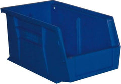 Durham - 11-3/8" Deep, Blue Plastic Hang and Stack Bins - 5" High x 5-1/2" Wide x 11-3/8" Long - Americas Tooling