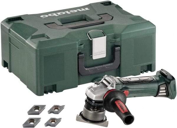 Metabo - 45° Bevel Angle, 5/32" Bevel Capacity, 7,000 RPM, Cordless Beveler - 5.5 Amps, 1/8" Min Workpiece Thickness - Americas Tooling