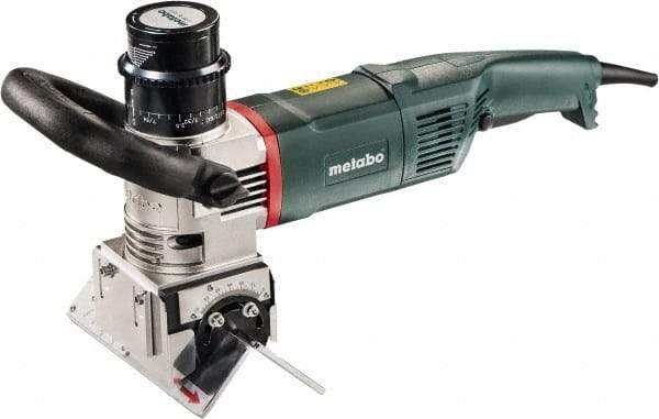 Metabo - 0 to 90° Bevel Angle, 5/8" Bevel Capacity, 12,000 RPM, 900 Power Rating, Electric Beveler - 14.2 Amps, 1/4" Min Workpiece Thickness - Americas Tooling