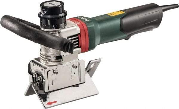 Metabo - 0 to 90° Bevel Angle, 3/8" Bevel Capacity, 12,500 RPM, 840 Power Rating, Electric Beveler - 13 Amps, 1/4" Min Workpiece Thickness - Americas Tooling