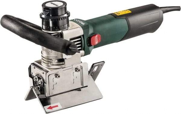 Metabo - 0 to 90° Bevel Angle, 3/8" Bevel Capacity, 12,500 RPM, 810 Power Rating, Electric Beveler - 13 Amps, 1/4" Min Workpiece Thickness - Americas Tooling