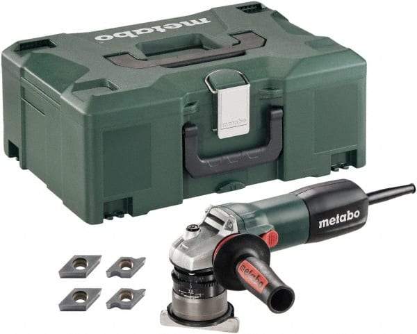 Metabo - 45° Bevel Angle, 5/32" Bevel Capacity, 11,500 RPM, 470 Power Rating, Electric Beveler - 8 Amps, 1/8" Min Workpiece Thickness - Americas Tooling