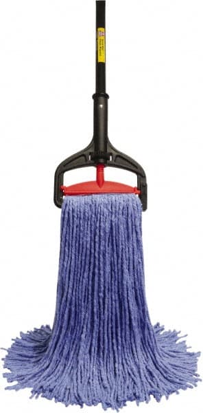 O-Cedar - Blue Deck Mop - 5" Long x 1-1/4" Wide Head, 60" Long Handle, Cotton Blend Head - Americas Tooling